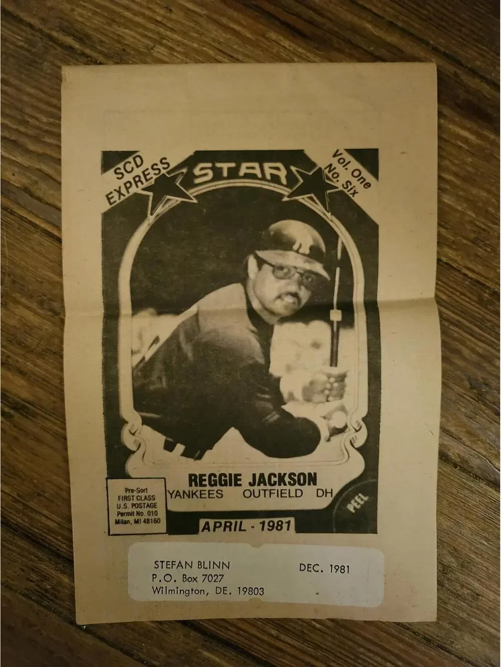 Sports Collectors Digest Express - Reggie Jackson Yankees April 81 - vol 1, no 6